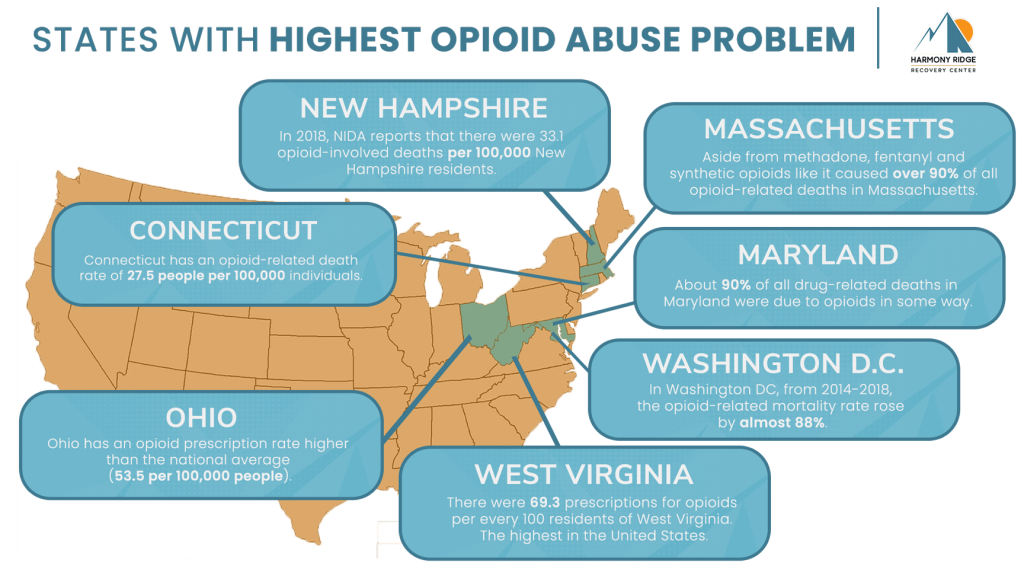 Infographic: States With Highest Opioid Use Rates