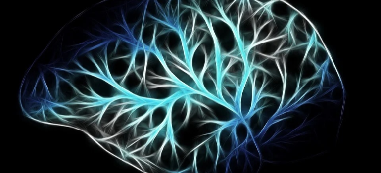 An illustration of brain synapses.