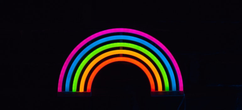 A rainbow sign representing Mental Health and Addiction Issues in the LGBTQ+ Community