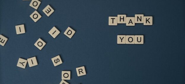 The words Thank You written with scrabble letters showing how gratitude can transform your mental health