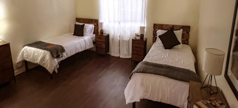 A bedroom in Barboursville WV addiction treatment facility
