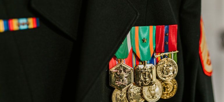 Medals on a military coat