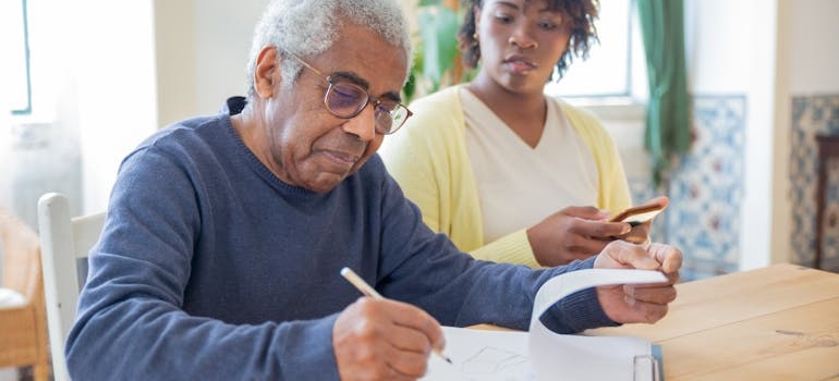 Nurse working with a dementia patient.