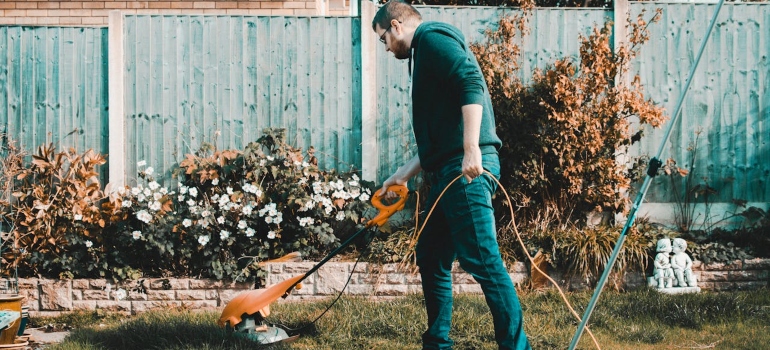 a man doing gardening