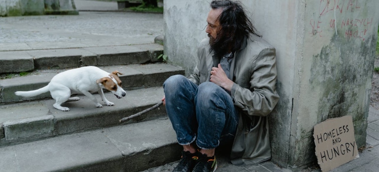 a man on the streets representing The Intersection of Addiction and Homelessness in Fairmont