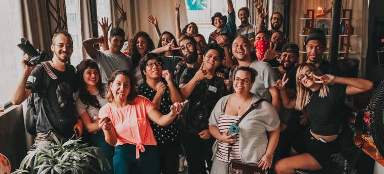 cheerful Sober Support Community posing for a photo