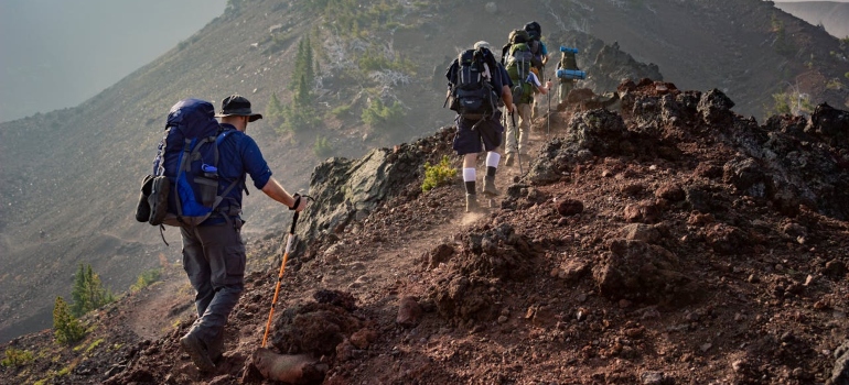 people hiking